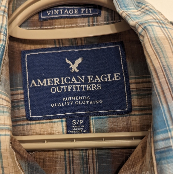 American Eagle | Plaid Button-Down Western-style Shirt - Picture 4 of 4